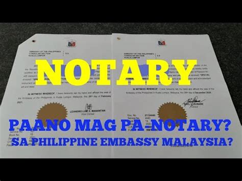 philippine embassy notary appointment.